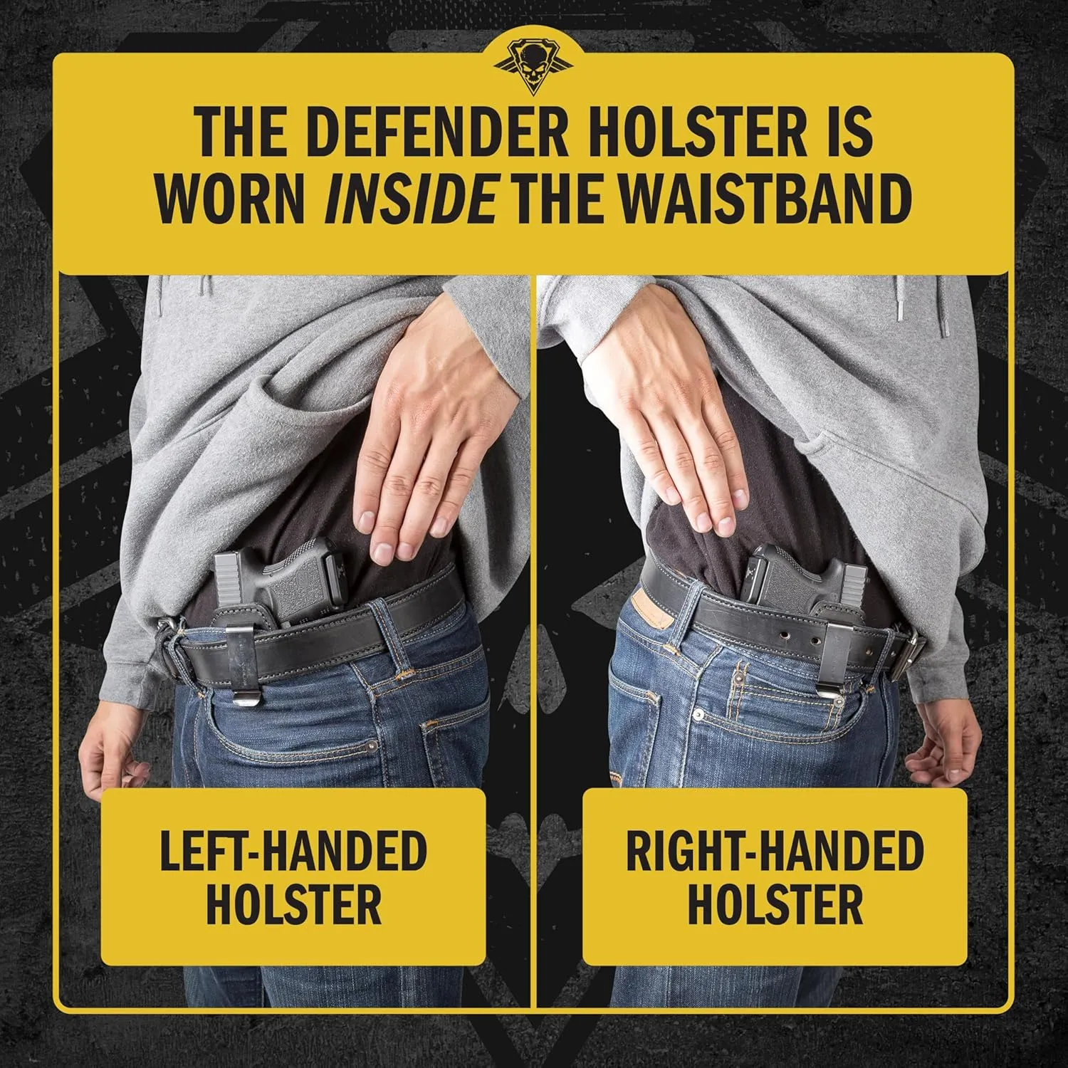 Made in USA - .380 Leather Holster | Fits Ruger LCP / LCP2, Sig P238, Walther PPK, S&W Bodyguard .380 | The Defender Leather IWB Holsters | Concealed Carry IWB Holster
