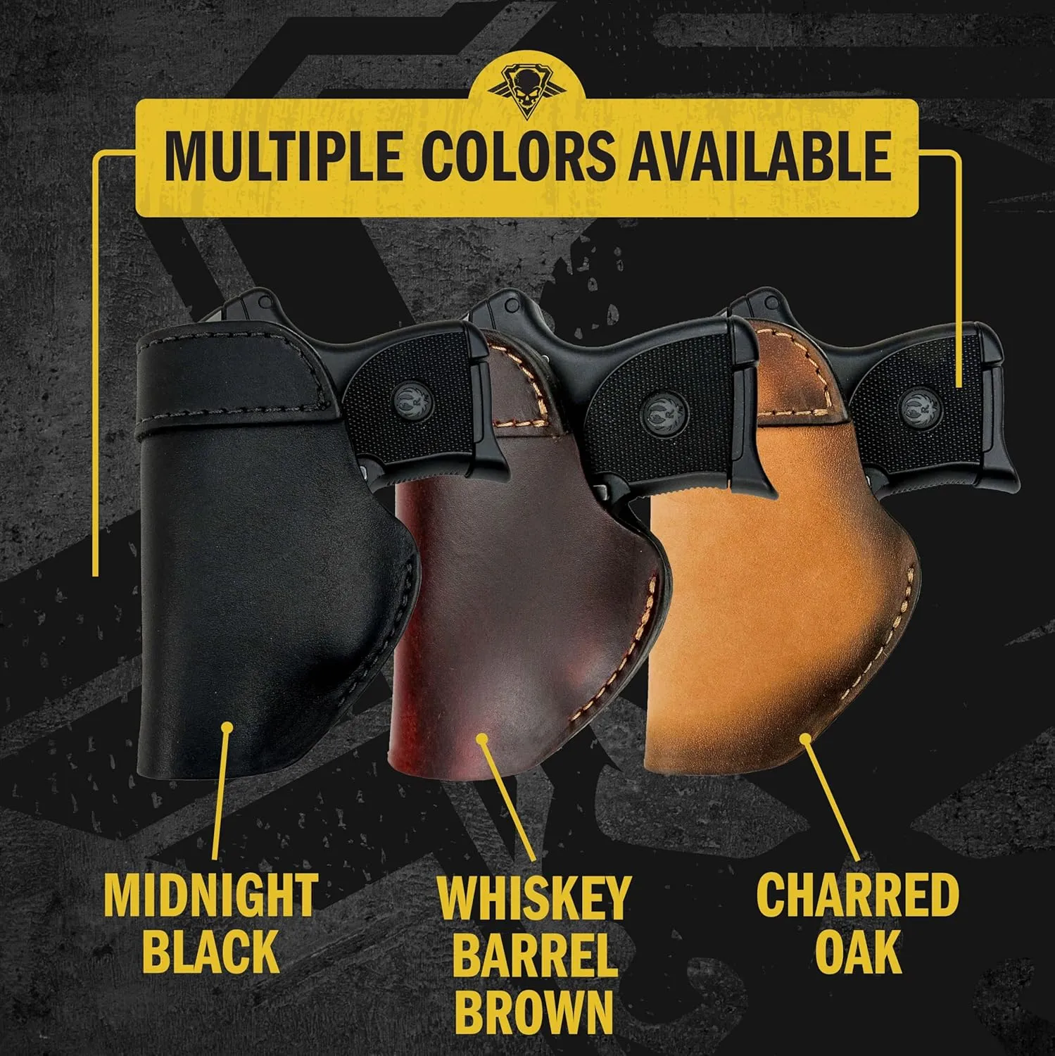 Made in USA - .380 Leather Holster | Fits Ruger LCP / LCP2, Sig P238, Walther PPK, S&W Bodyguard .380 | The Defender Leather IWB Holsters | Concealed Carry IWB Holster