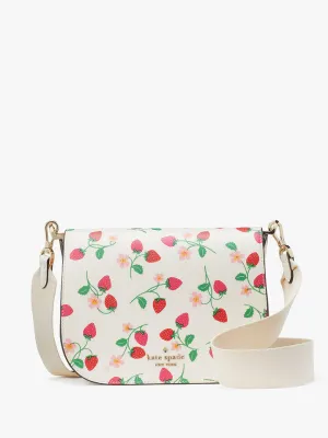 Madison Strawberry Vine Printed Saddle Bag
