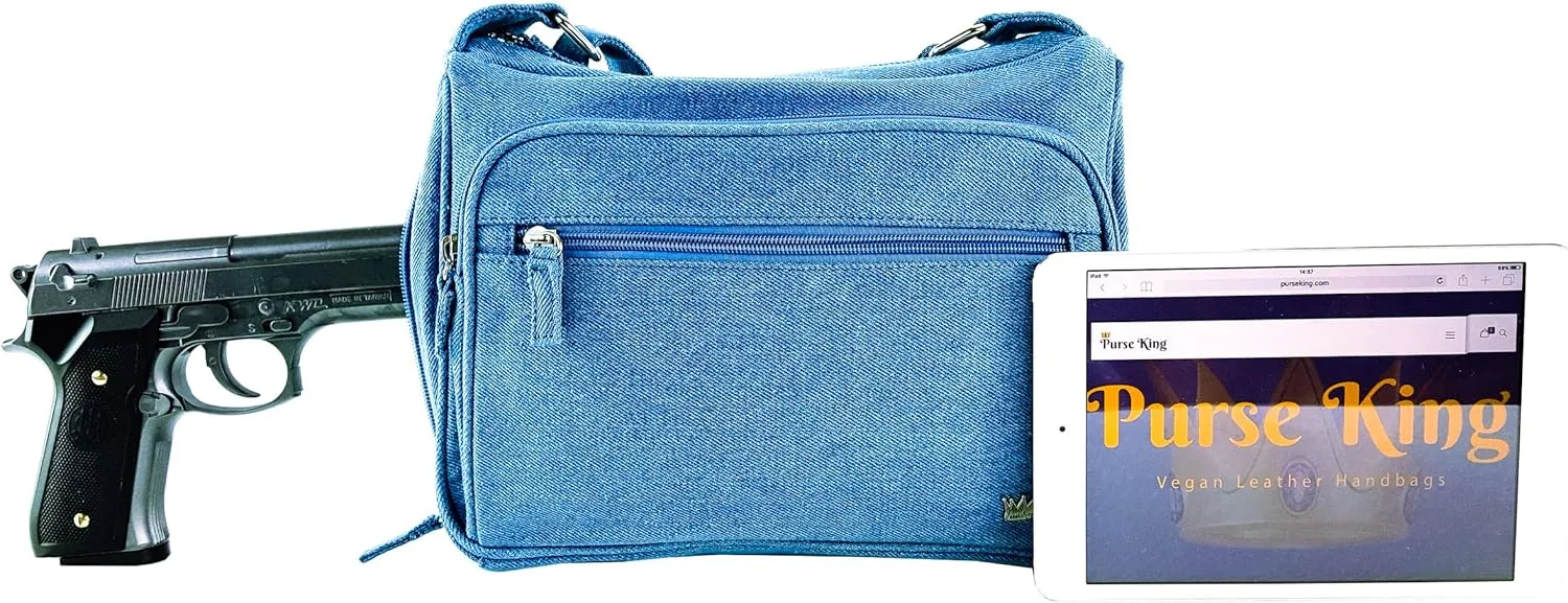 Magnum Concealed Carry Crossbody Handbag Gun Purse & Shoulder Bag with Adjustable Strap