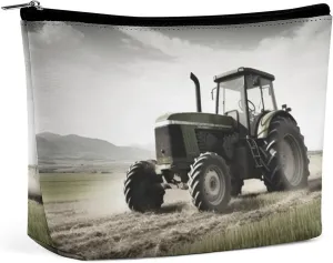 Makeup Bag Portable Cosmetic Bag Tractor Agriculture Tranquil Toiletry Bag Makeup Organizer Case Large Capacity Zipper Pouch Travel Toiletry Pouch for Women Men
