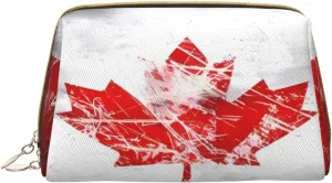 Makeup Bag Women Toiletrie Showe Brush Skin Care Travel Organizer Purse Me Large Makeup Purse AccessoriesRetro Canada Flag