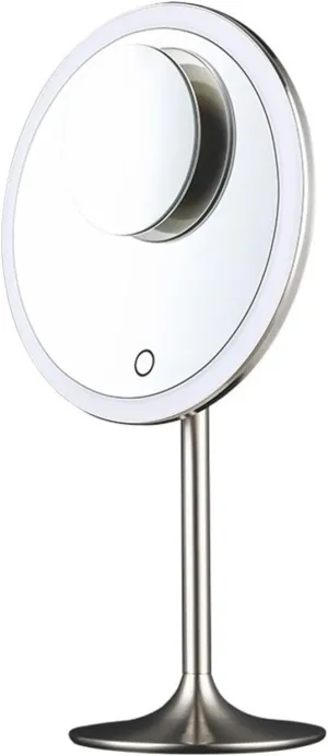 Makeup Mirror LED Cosmetic Mirror with Lights Desktop HD Mirror Makeup Desktop Beauty Mirror Bedroom Rechargeable Refill Mirror Vanity Mirror