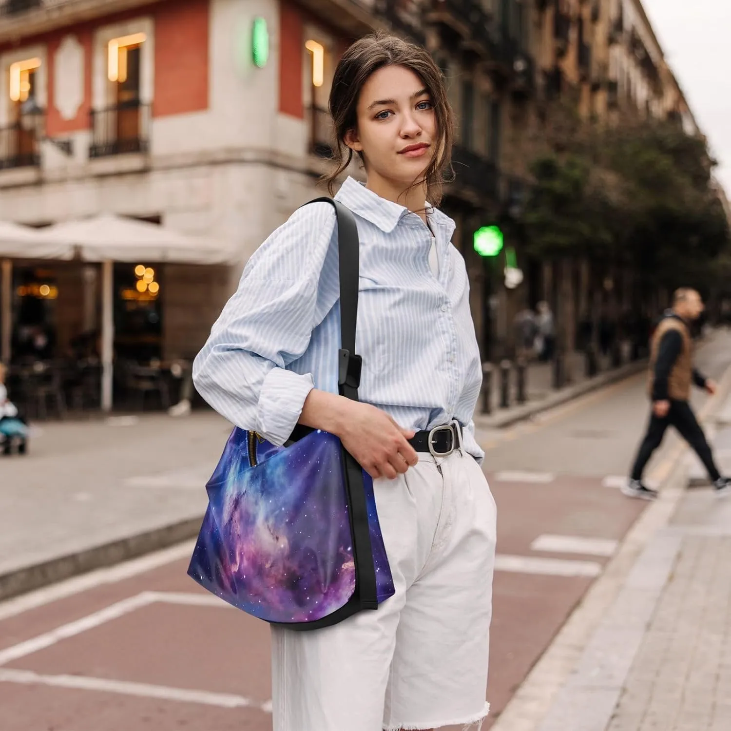 Map of the Tower and Palace Soft Leather Bag, Leather Crossbody Bag, Women's Crossbody Hobo Bag