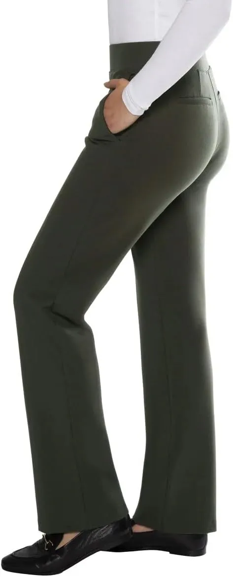 Matty M Women's Pull On Straight Leg Office Pants