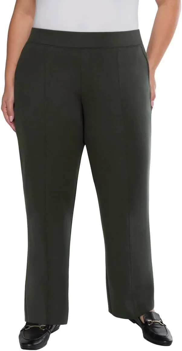 Matty M Women's Pull On Straight Leg Office Pants