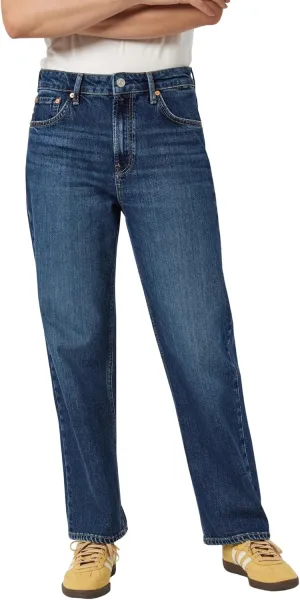 Mavi Women's Savannah High Rise Straight Leg Jeans, Mid Classic Blue, 29x29