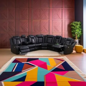 Max Power Recliner Living Room Set with LED for Living Room, Dormitory, Guest House, Playroom, Airbnb,Apartment