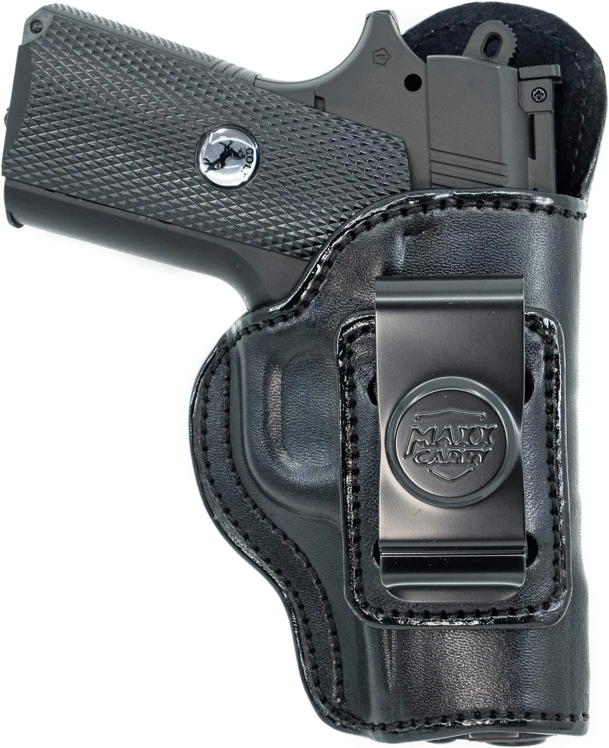 Maxx Carry Inside The Waistband Leather Holster Fits Kimber Ultra Carry II. IWB Holster.