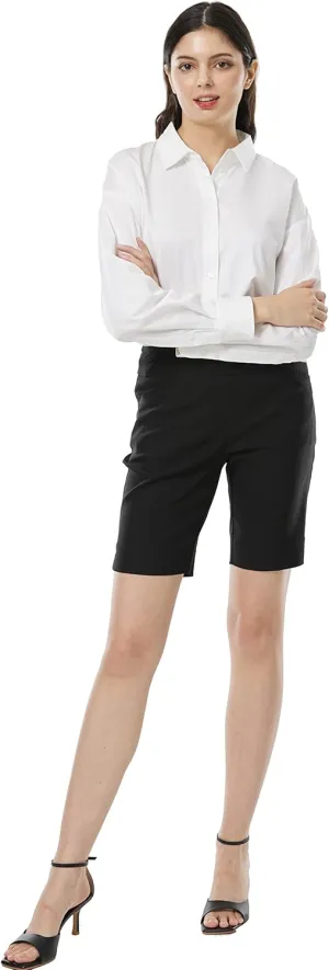 May You Be Women's Pull on Styling 9” Inseam Millennium Bermuda Shorts