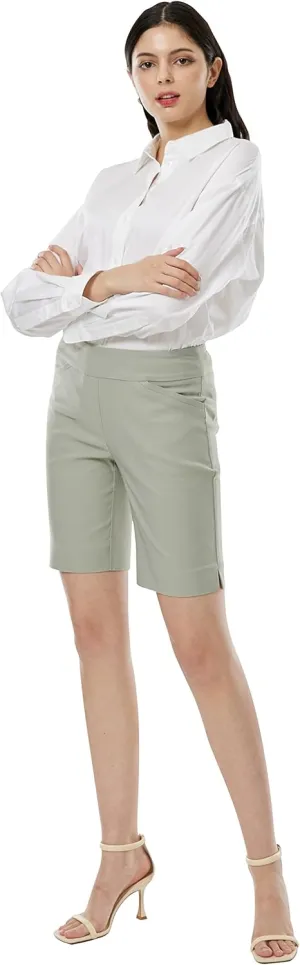 May You Be Women's Pull on Styling 9” Inseam Millennium Bermuda Shorts