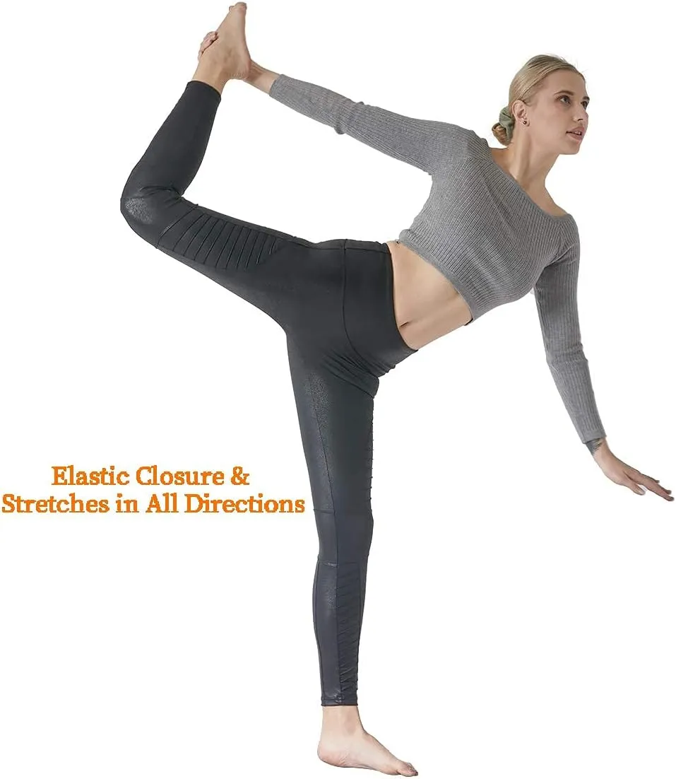 MCEDAR High Elasticity Faux Leather Legging for Women
