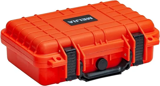 MEIJIA Portable Waterproof Hard Case for Cameras and Equipment - Vibrant Orange