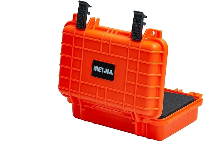 MEIJIA Portable Waterproof Hard Case for Cameras and Equipment - Vibrant Orange