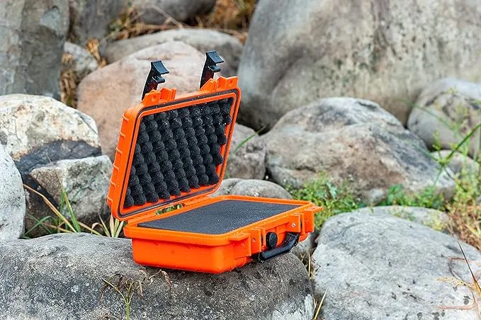MEIJIA Portable Waterproof Hard Case for Cameras and Equipment - Vibrant Orange