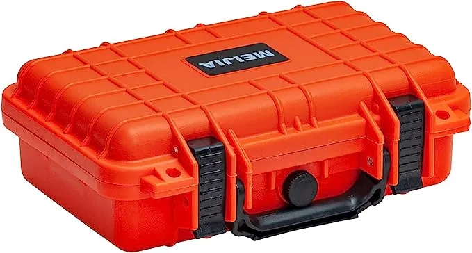 MEIJIA Portable Waterproof Hard Case for Cameras and Equipment - Vibrant Orange
