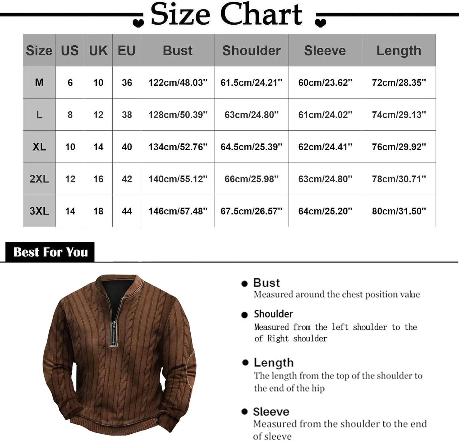 Mens 1/4 Zip Pullover Sweatshirts Long Sleeve Band Collar Knit Pattern Sweaters Casual Athletic Graphic Tee Shirts