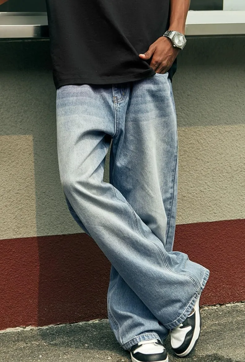 Men's Baggy Jeans Y2k Hip Hop Skater Jeans Vintage Dance Skateboard Pants Loose Fit Denim Jeans
