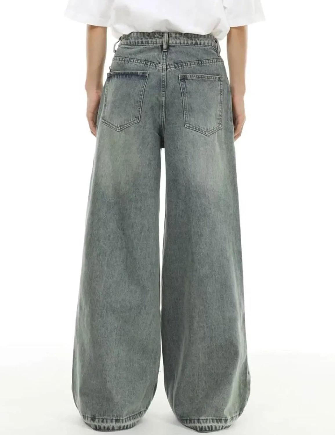 Men's Baggy Jeans Y2k Vintage Denim Pants Hip Hop Skater Jeans Skateboard Denim Pants Streetwear Pants