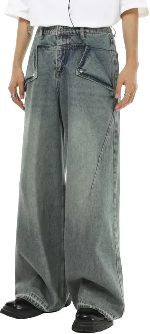 Men's Baggy Jeans Y2k Vintage Denim Pants Hip Hop Skater Jeans Skateboard Denim Pants Streetwear Pants