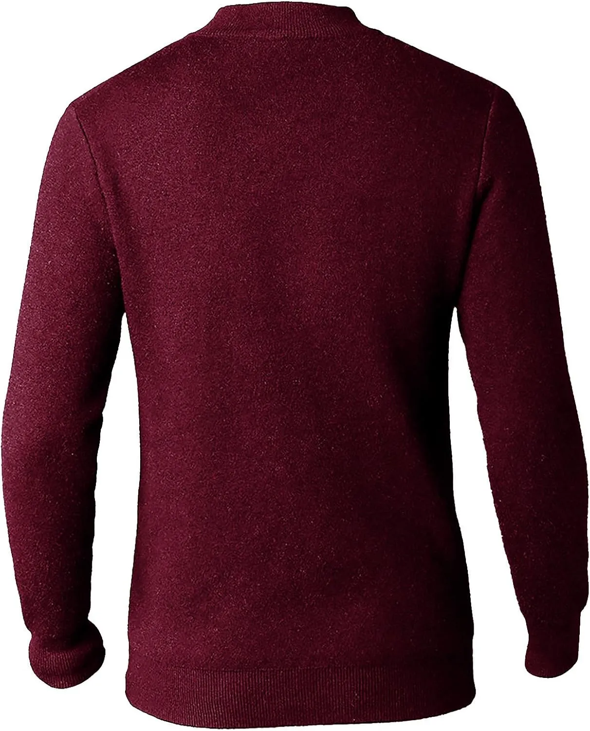 Men's Crewneck Sweater Sherpa Lined Sweatshirts Slim Fit Long Sleeve Underwear Fleece Winter Thermal Pullover Coats