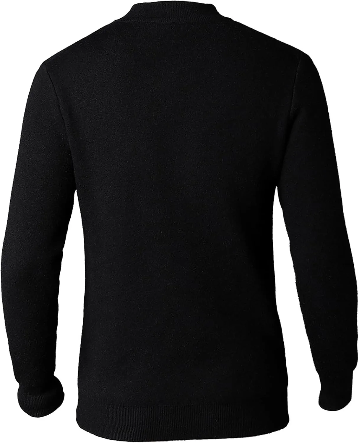 Men's Crewneck Sweater Sherpa Lined Sweatshirts Slim Fit Long Sleeve Underwear Fleece Winter Thermal Pullover Coats