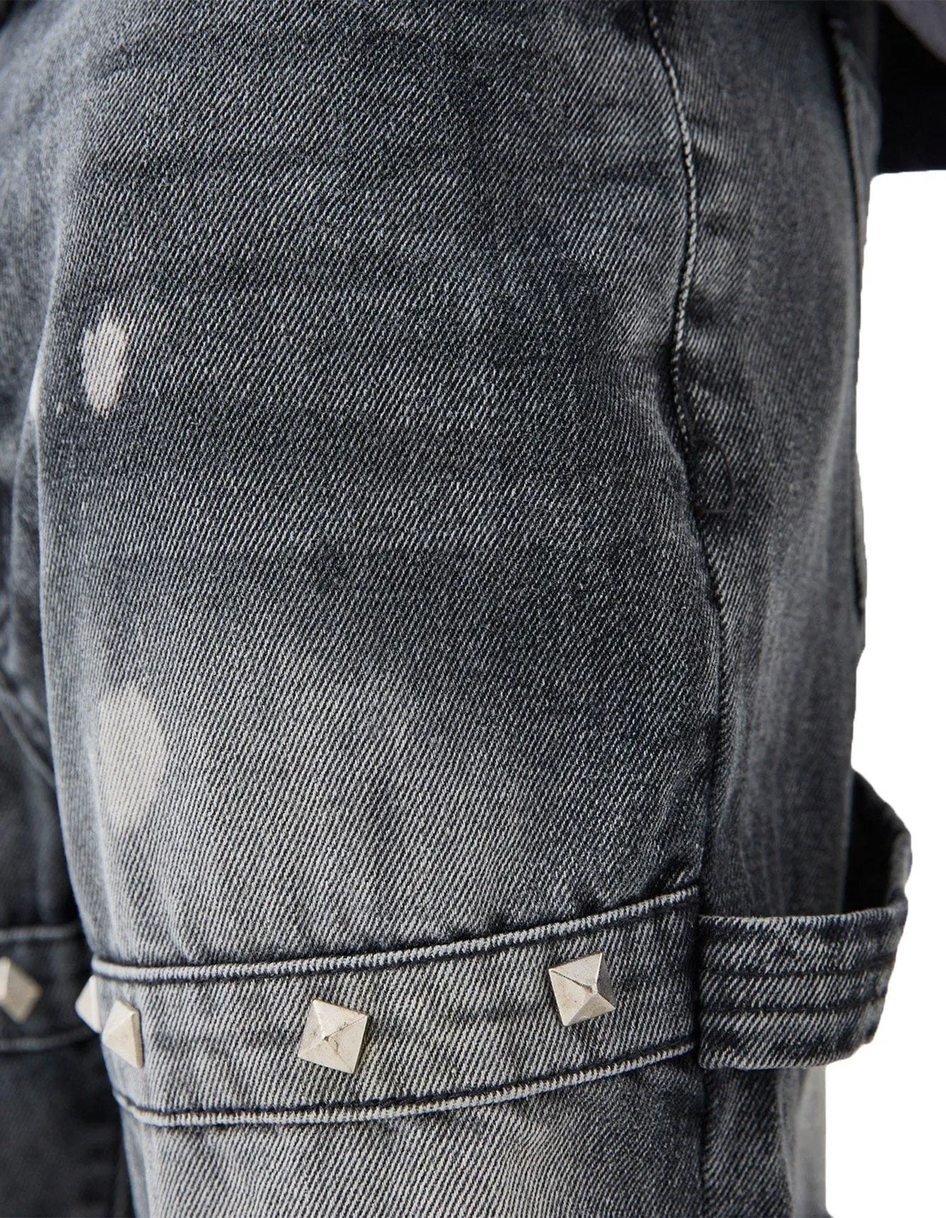 Men's Distressed Patchwork Denim Jeans