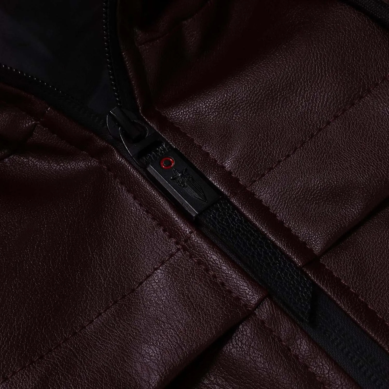 Men's Hooded Military Jackets Faux Leather Lined Aviator Bomber Jacket Hoodie Leather Coat Zipper Windbreaker