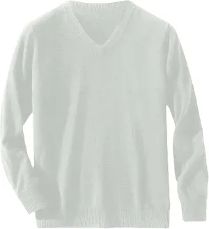 Men's Lightweight Sweater Muscle Fit V Neck Sweatshirt Knit Pullover Fall Winter Undershirt for Casual Or Dressy Wear