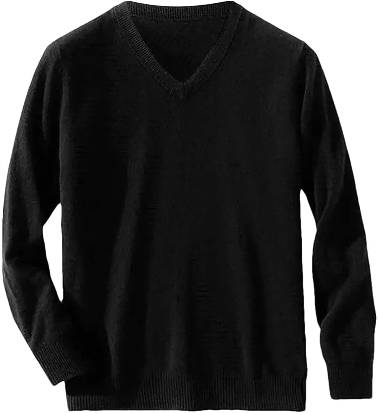 Men's Lightweight Sweater Muscle Fit V Neck Sweatshirt Knit Pullover Fall Winter Undershirt for Casual Or Dressy Wear