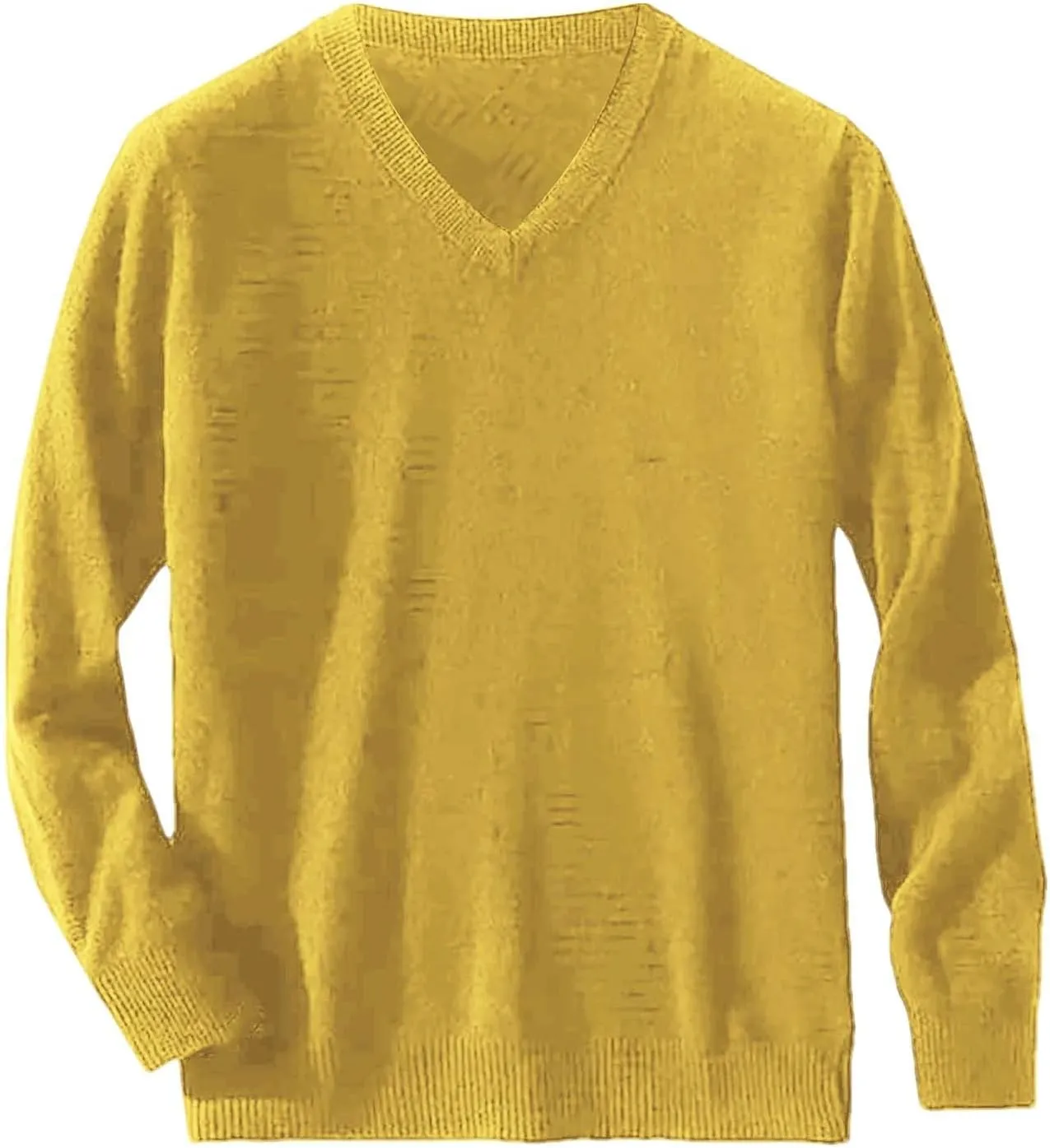 Men's Lightweight Sweater Muscle Fit V Neck Sweatshirt Knit Pullover Fall Winter Undershirt for Casual Or Dressy Wear