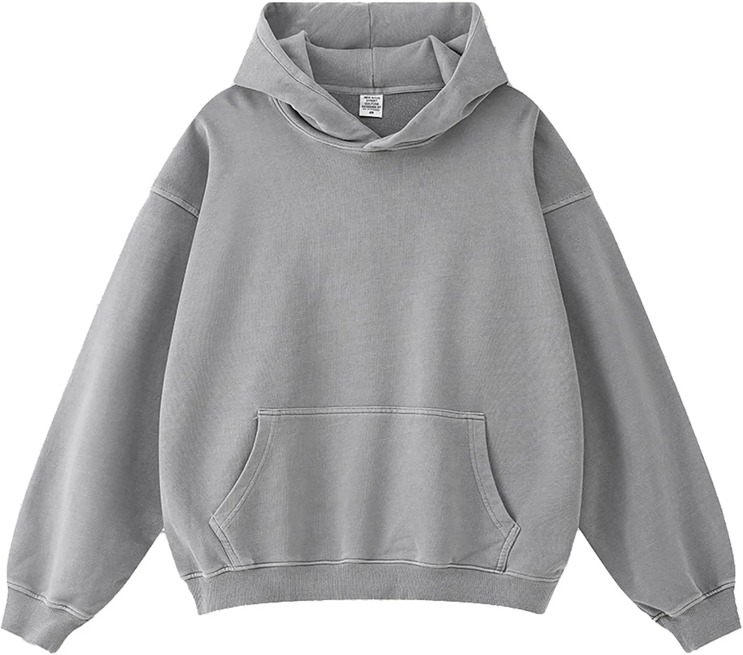 Mens Oversized Cotton Heavyweight Vintage Washed Hoodie Couples Streetwear