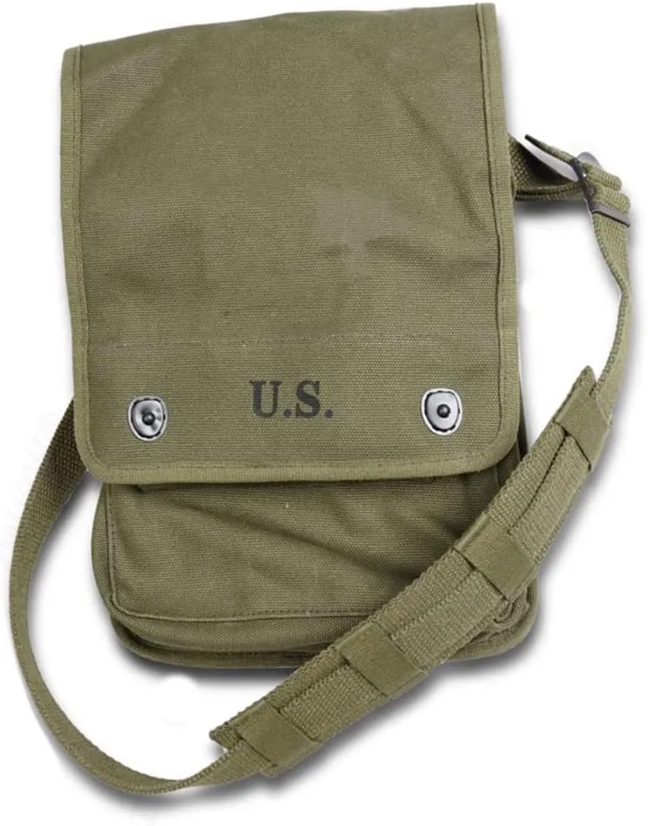 Men's Shoulder Bag American Map Bag Outdoor Debris Bag Replica WW2 US