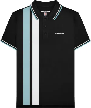 Mens SS25 Vertical Stripe Polo Shirt