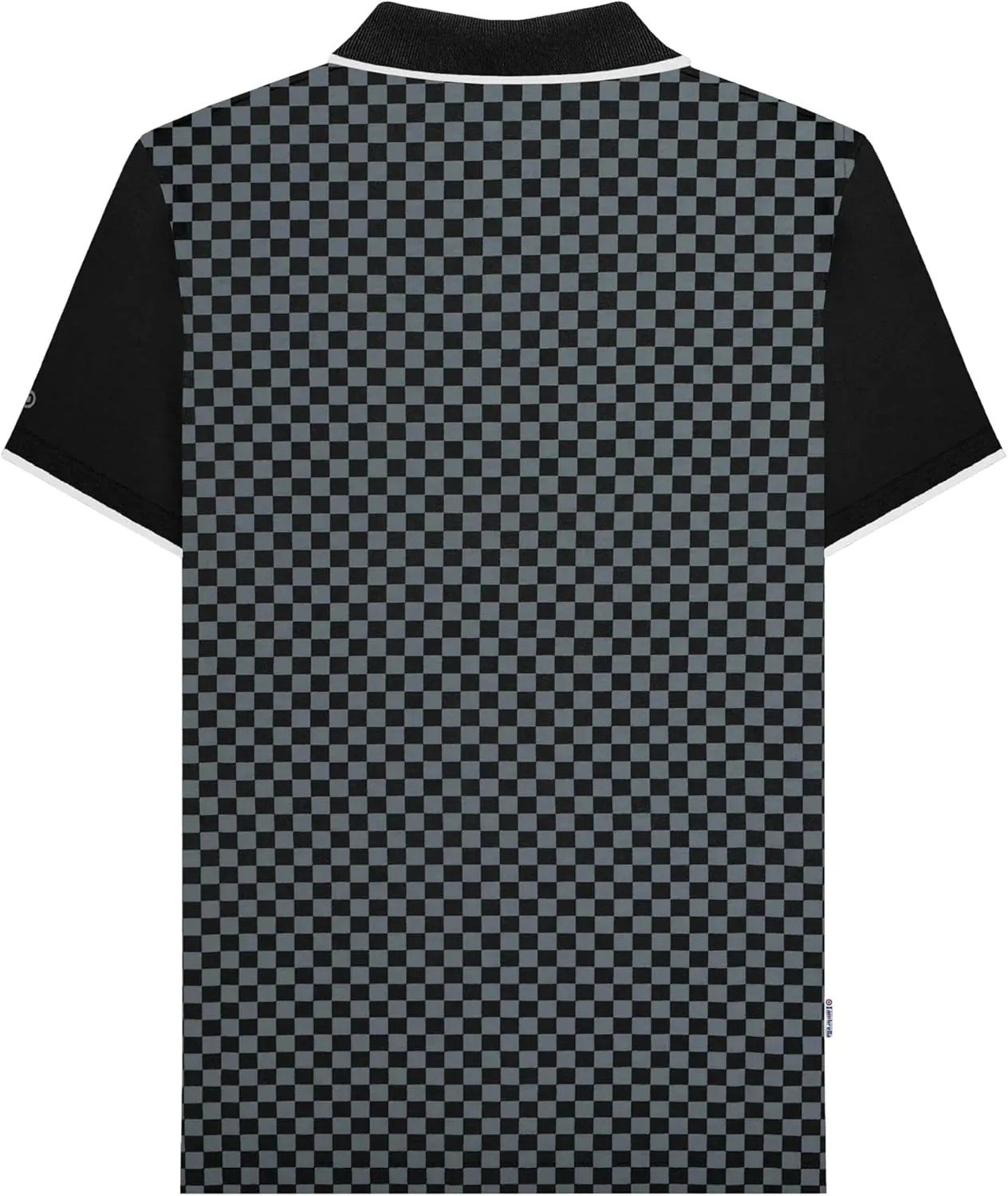 Mens Two Tone All Over Print Short Sleeve Cotton Polo Shirt Top