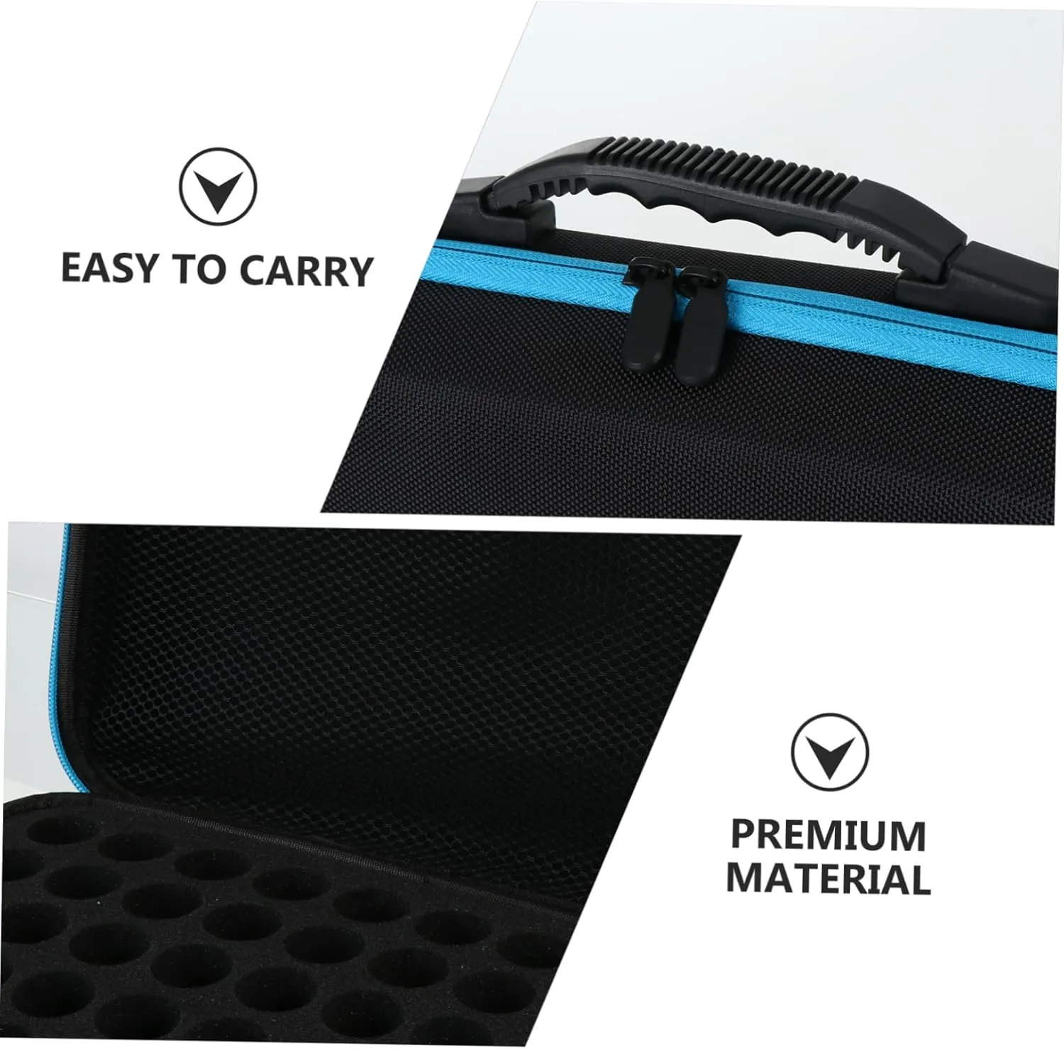 MERRYHAPY Essential Oil Case Travel Essential Oil Storage Bag Compact Organizer for 60 Bottles
