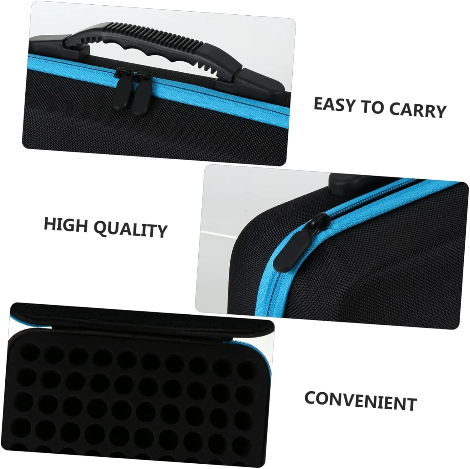MERRYHAPY Essential Oil Case Travel Essential Oil Storage Bag Compact Organizer for 60 Bottles