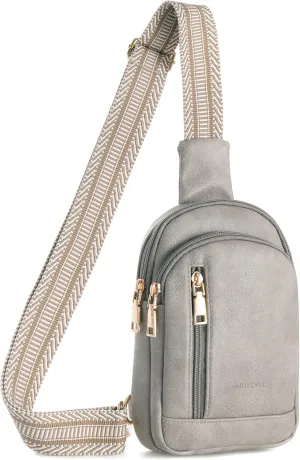 MHCNLL Small Sling Bag RFID Crossbody Purse for Women - Anti Theft Fanny Pack Chest Bag for Travel