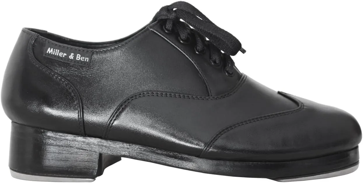 Miller & Ben Tap Shoes, Jazz-Tap Master, All Black Professional Tap Shoes