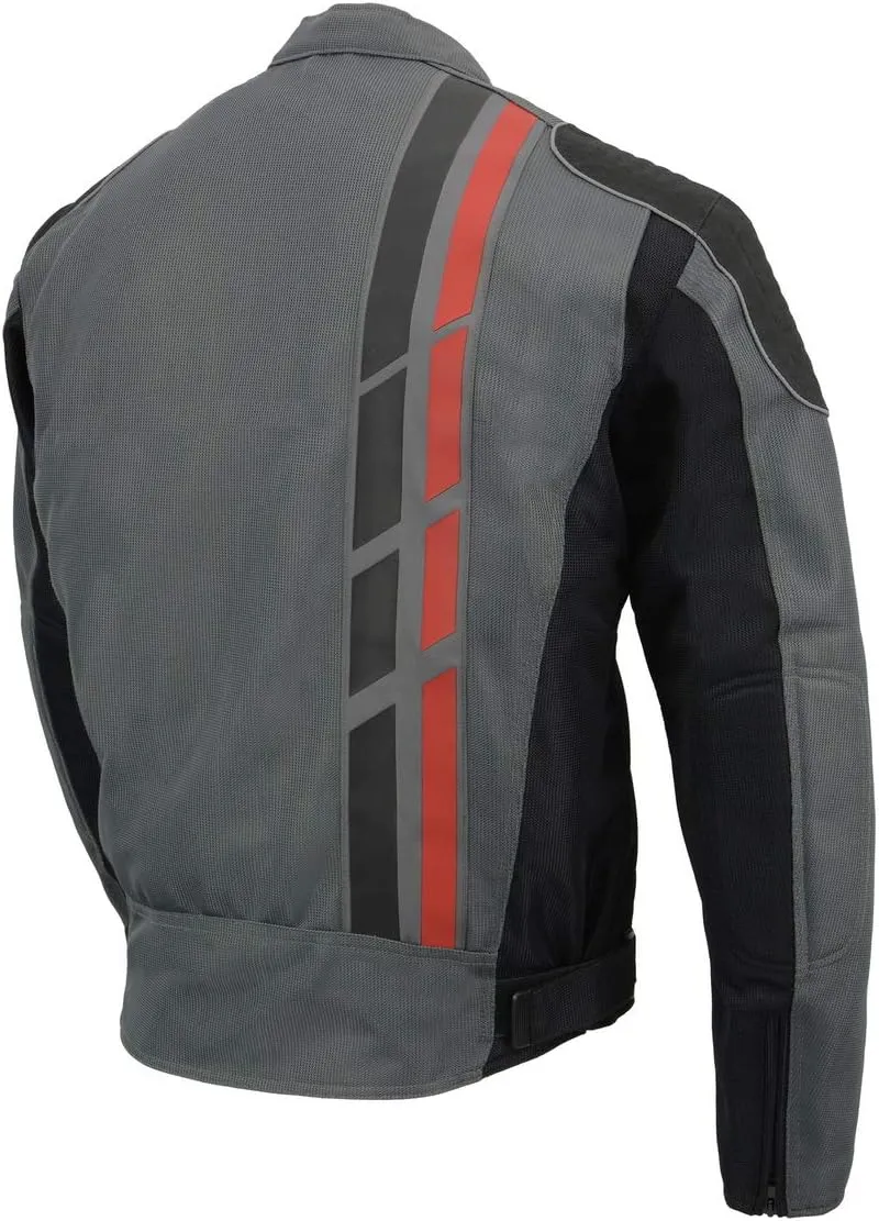 Milwaukee Leather Men's All Season Textile CE Armored Motorcycle Racer Jacket