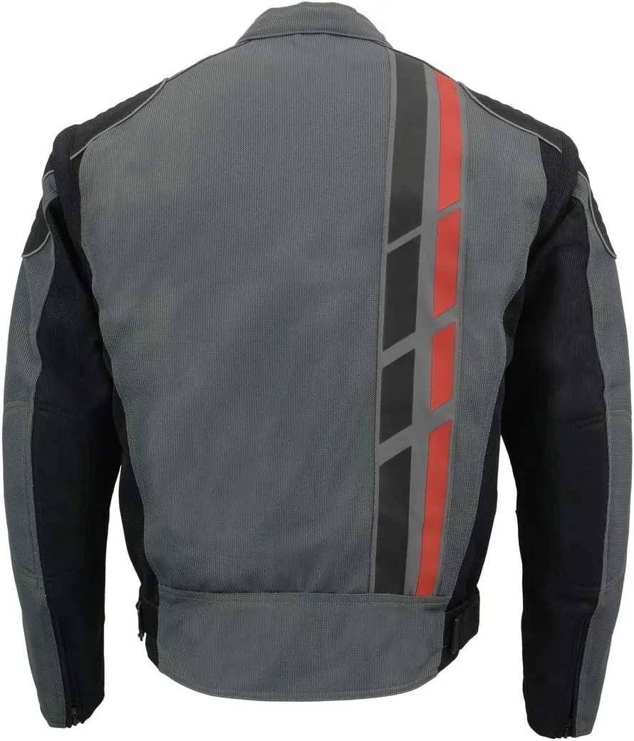Milwaukee Leather Men's All Season Textile CE Armored Motorcycle Racer Jacket