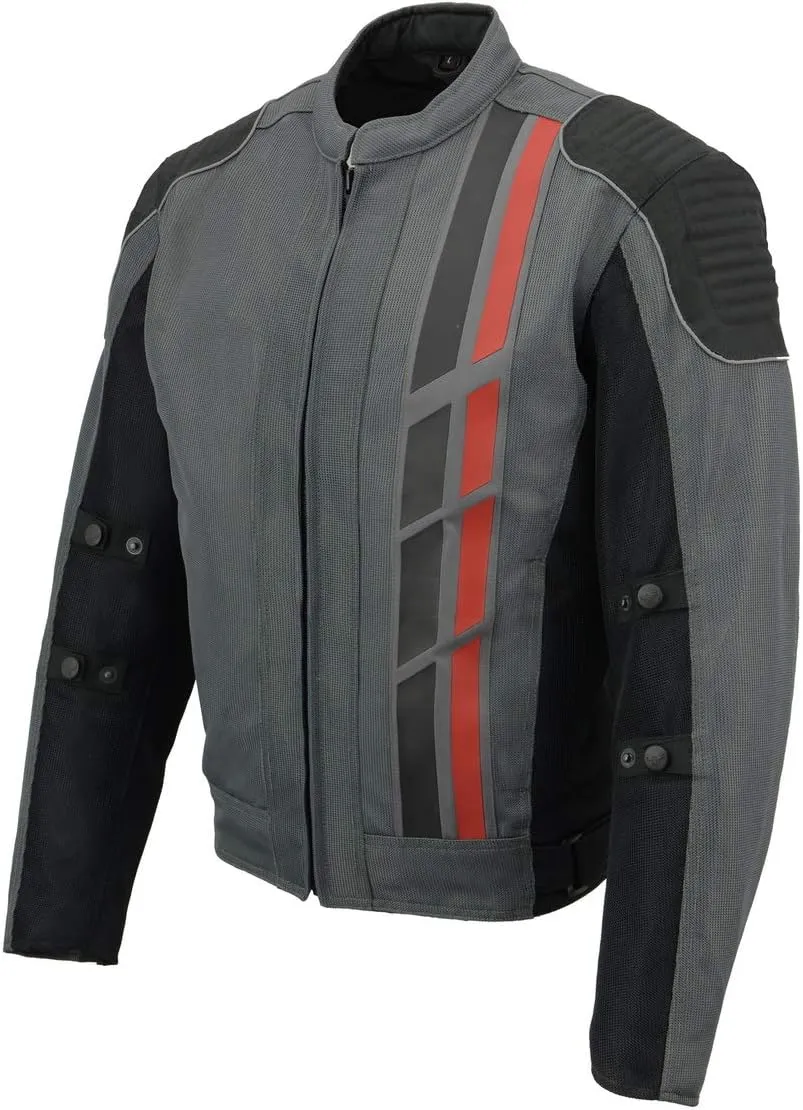 Milwaukee Leather Men's All Season Textile CE Armored Motorcycle Racer Jacket