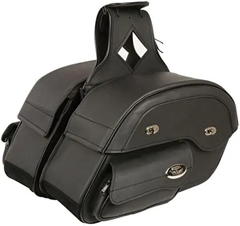 Milwaukee Performance Motorcycle PVC Water Proof Cruiser Style SADDLEBAG Slant Pouch