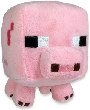 Minecraft 7" Baby Pig Plush - Soft Stuffed Animal Toy, Multi-colored, No Assembly Required