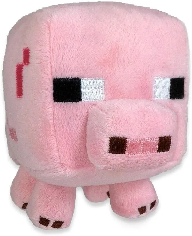 Minecraft 7" Baby Pig Plush - Soft Stuffed Animal Toy, Multi-colored, No Assembly Required