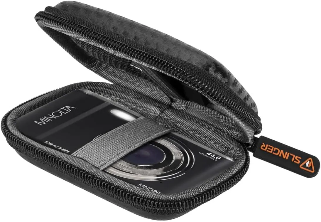 Minolta MND20 44 MP 2.7K Ultra HD Digital Camera with Slinger Camera case (Black)