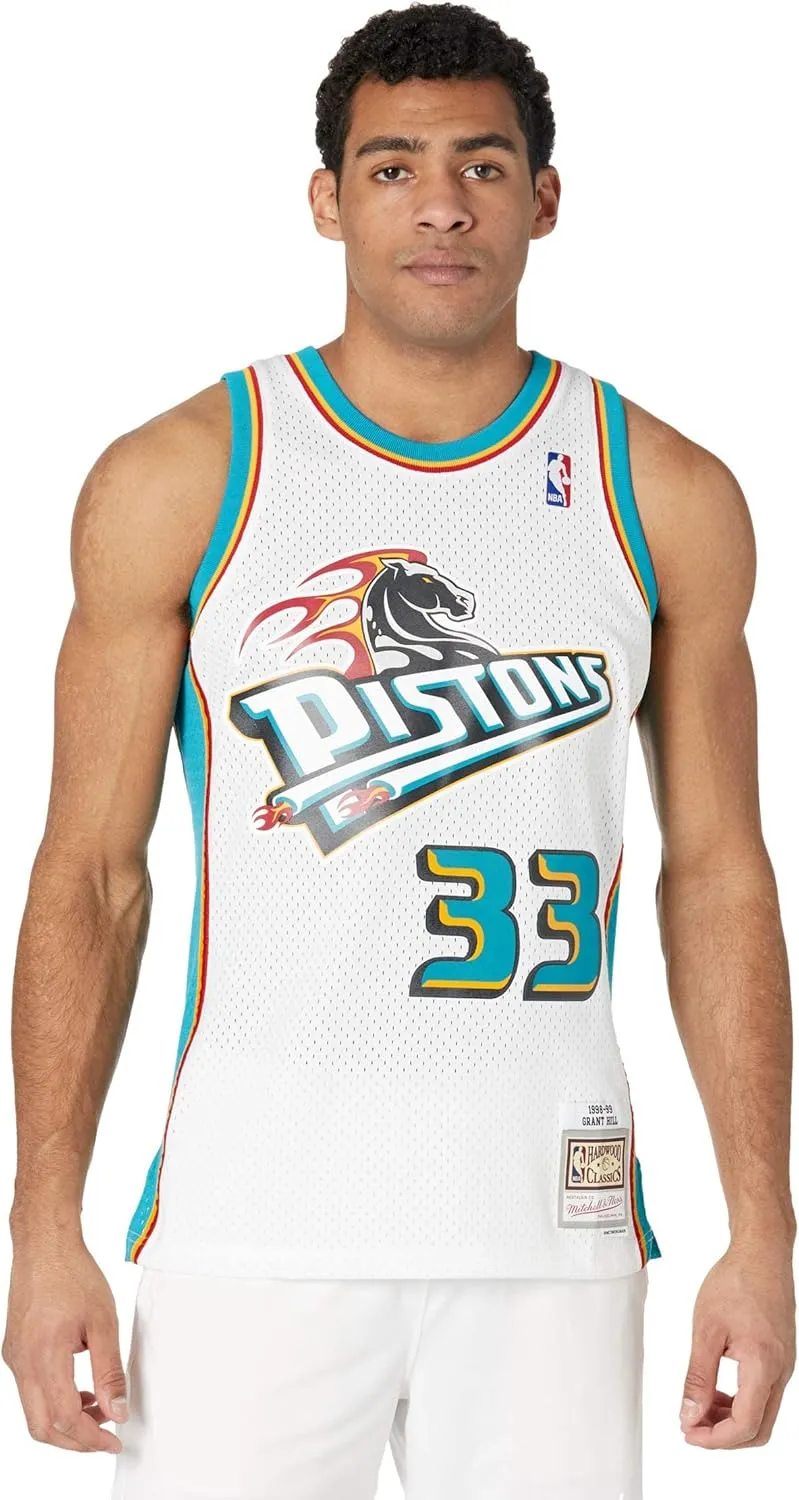 Mitchell & Ness Detroit Pistons Grant Hill 1998 Road Swingman Jersey