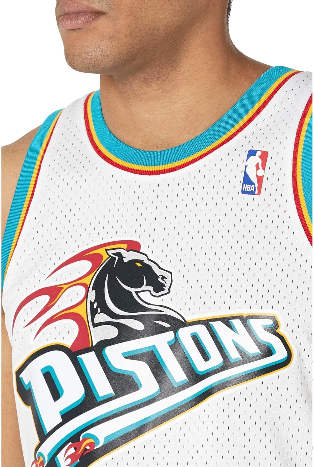 Mitchell & Ness Detroit Pistons Grant Hill 1998 Road Swingman Jersey