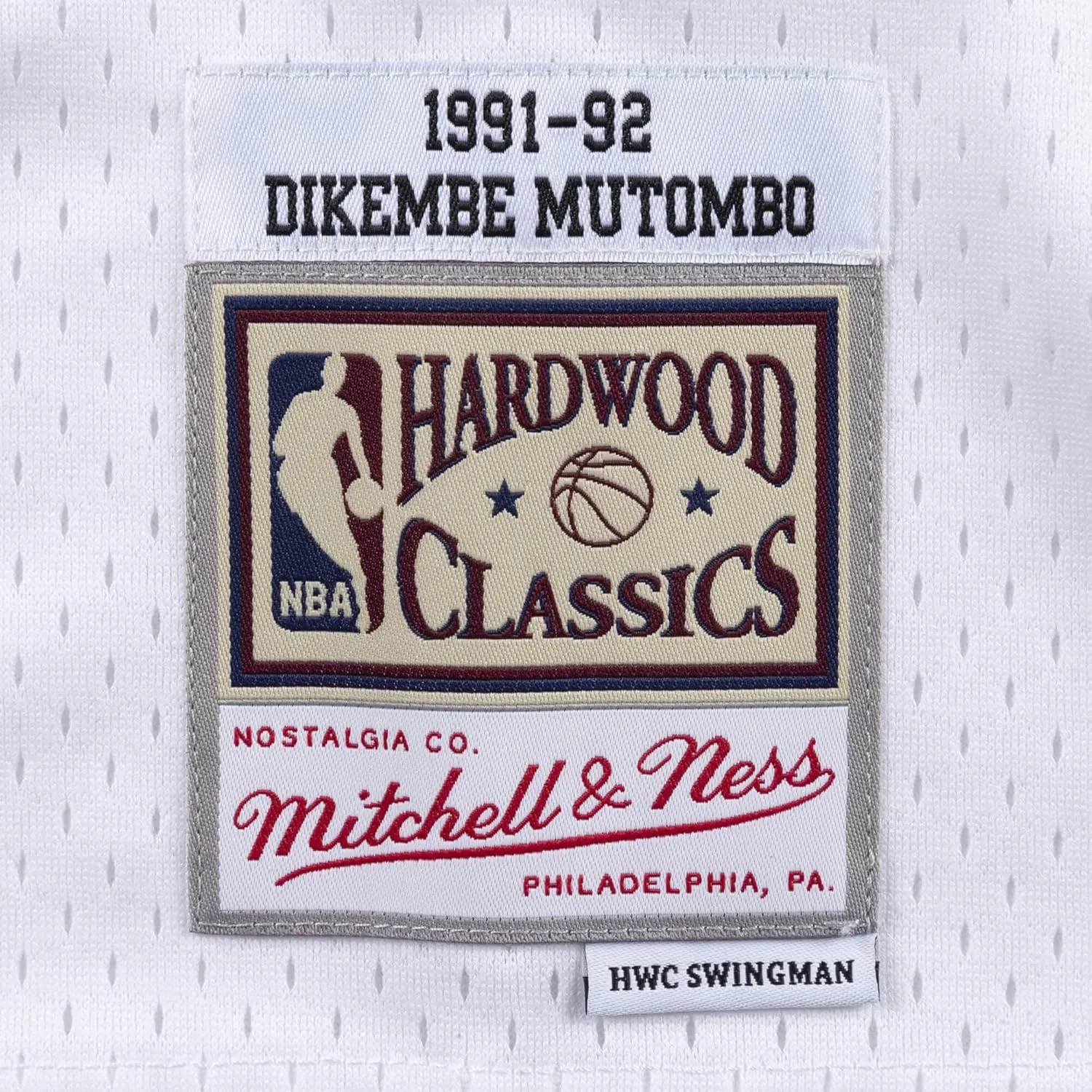 Mitchell & Ness Dikembe Mutombo Denver Nuggets Men's White 1991-92 Swingman Jersey