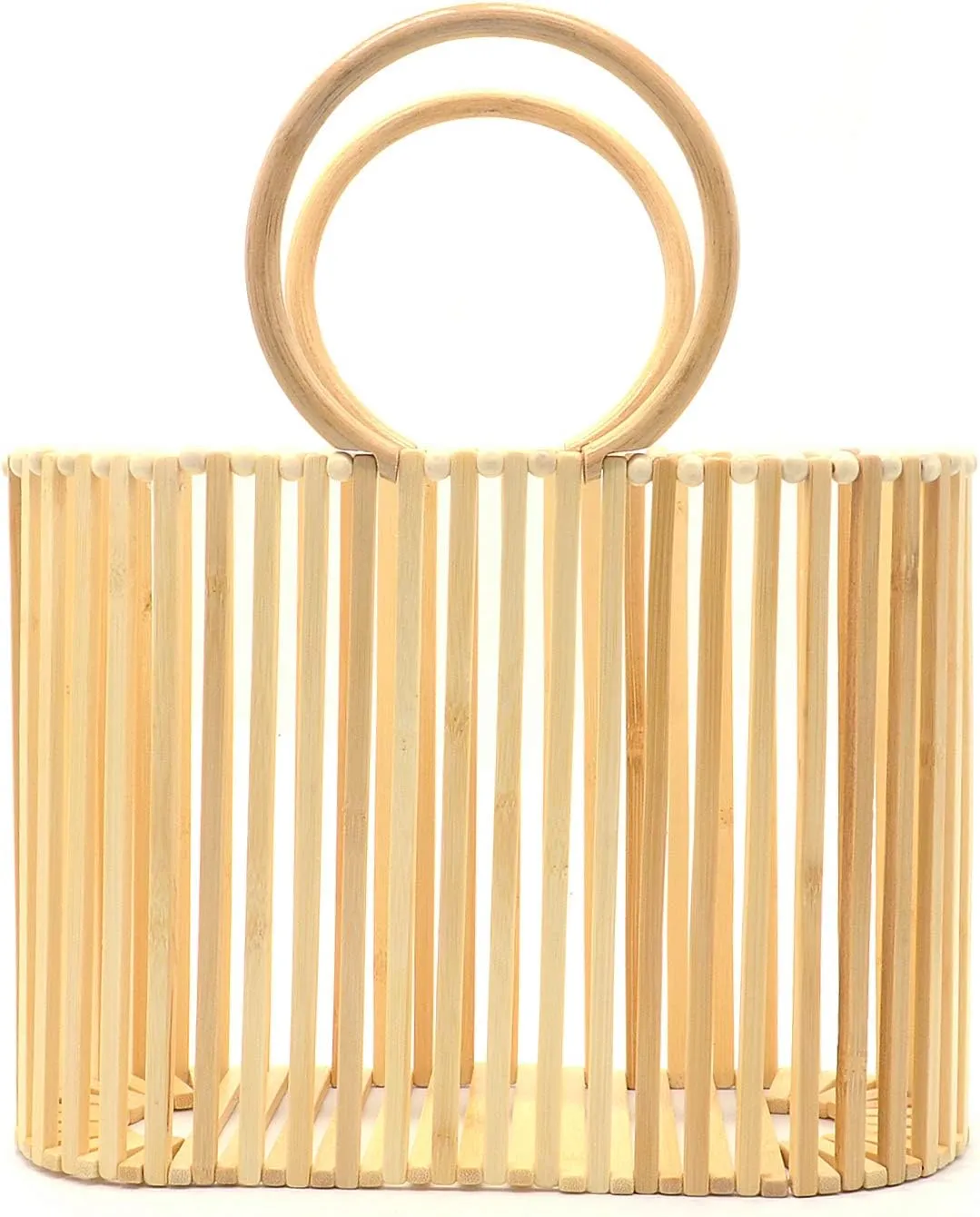 Miuco Women Top Handle Handbags Bamboo Purses Tote
